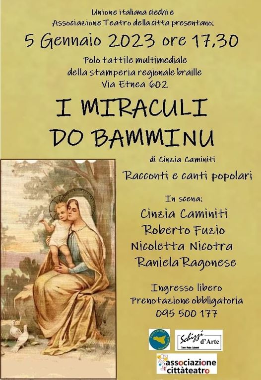 Locandina spettacolo i miraculi do bamminu